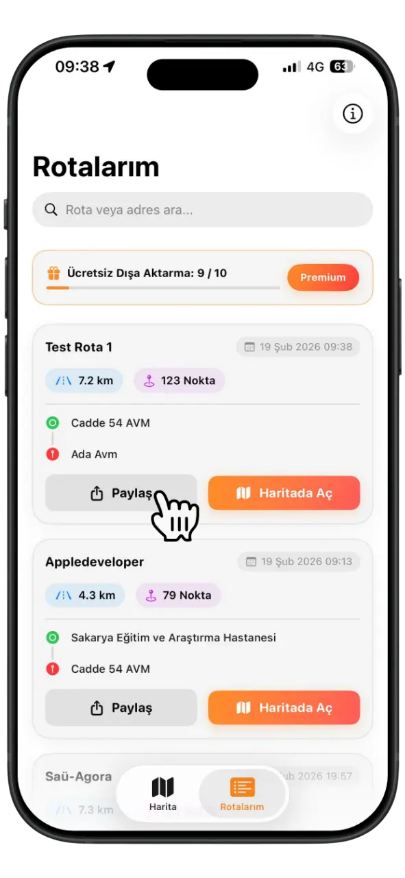 Uygulama Ekranı 2 Export