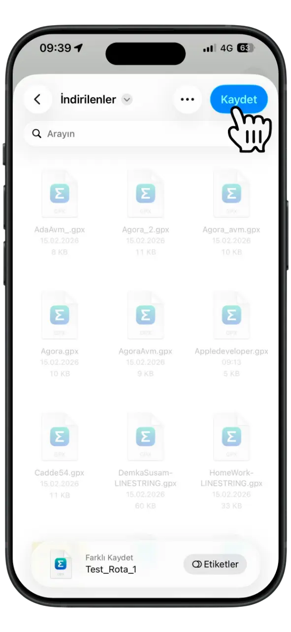 Uygulama Ekranı 5 GPX