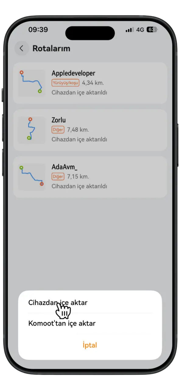 Uygulama Ekranı 8 Cihazdan Al