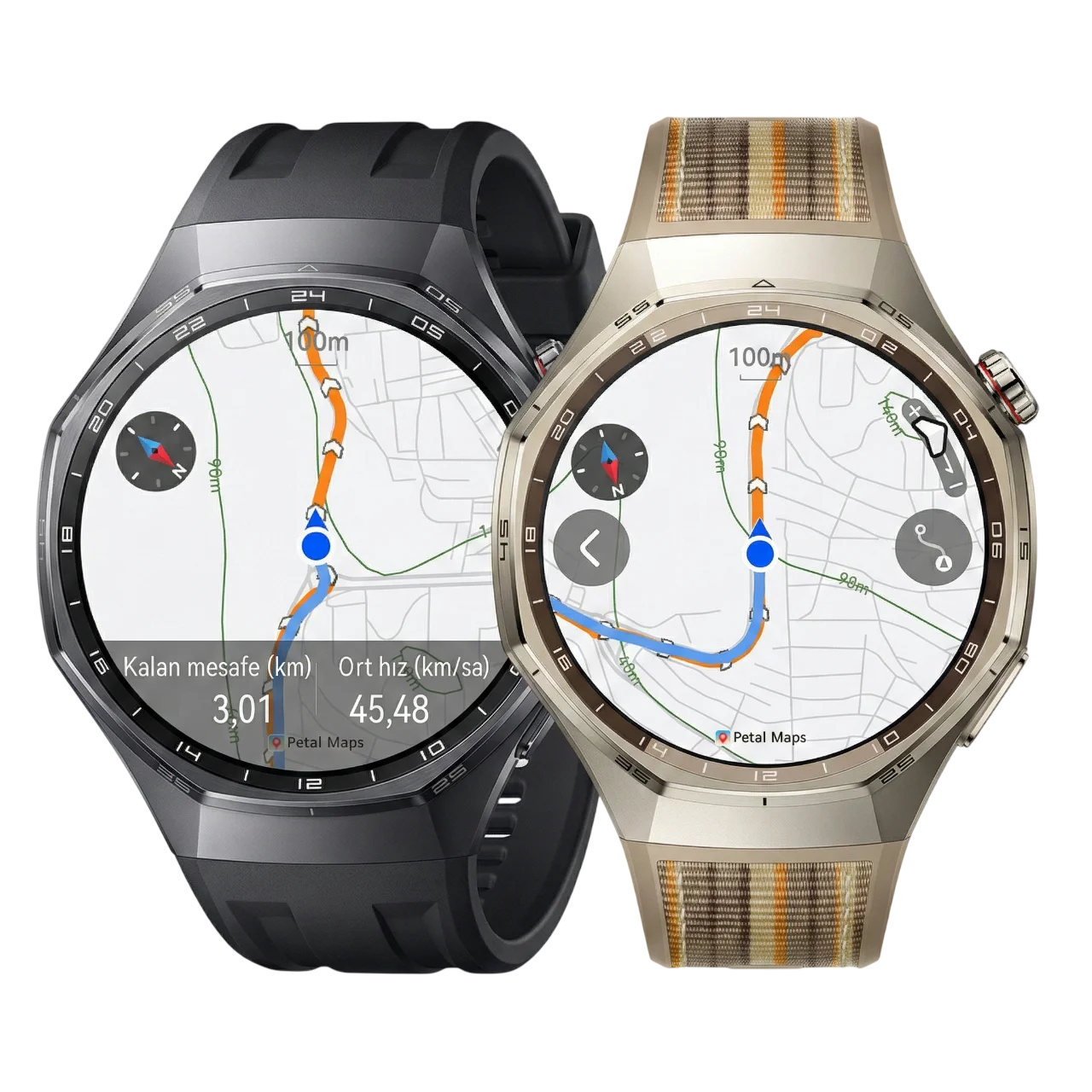 Bilekte akıllı navigasyon ve rota istatistikleri