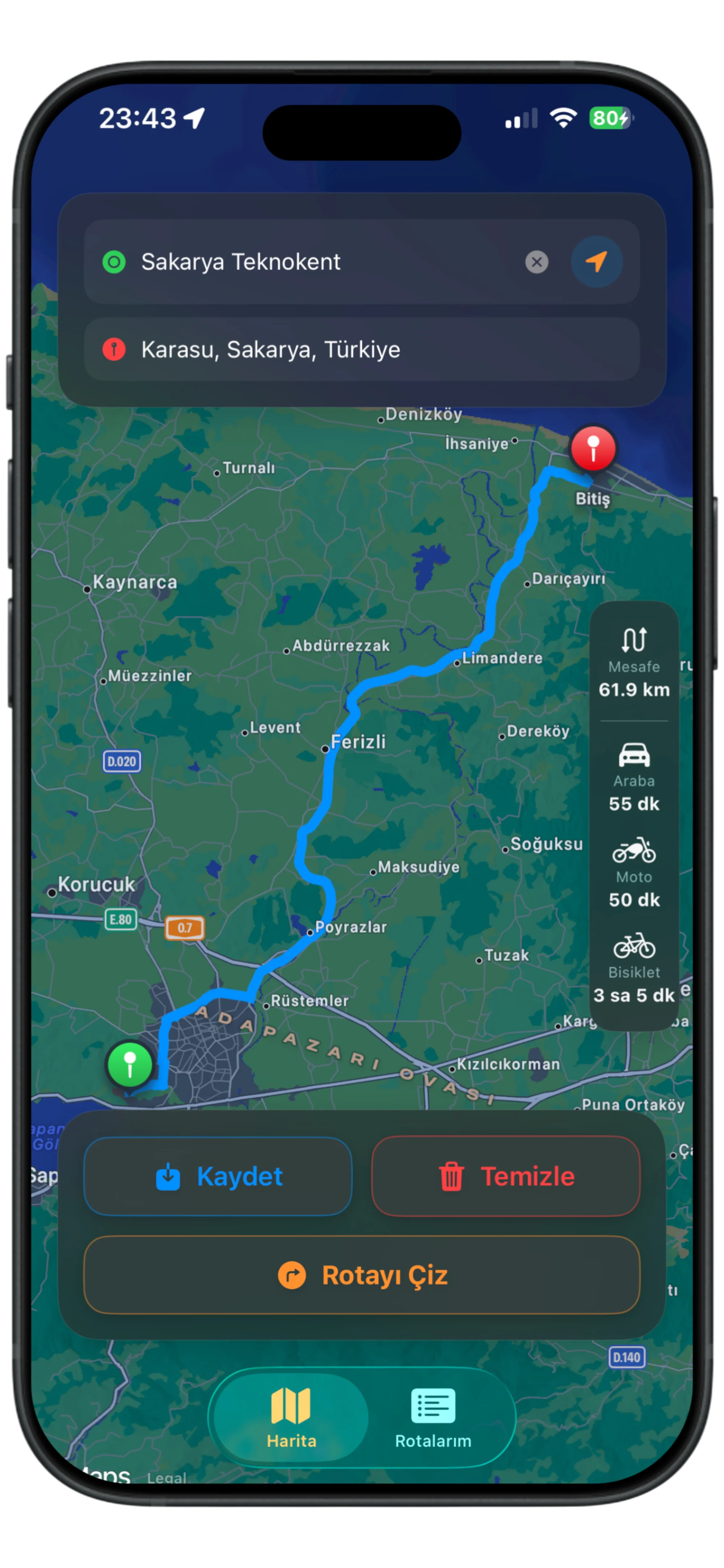 MotoRota iOS Ekran Görüntüsü 1
